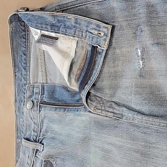 Levi's Size 29 Med-Light Wash Denim Midi Skirt, Front Slit, Exc. Used Condition - Picture 8 of 12